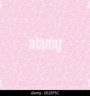 Geometric seamless pattern from triangles. Pink vector illustration. Repeat background. Stock Vector