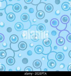 Modern abstract geometric background. Seamless vector polka dots and abstract circles pattern design. Scattered circular dots repeating texture Stock Vector