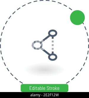 shortcut vector icon editable stroke outline icons for web and mobile Stock Vector