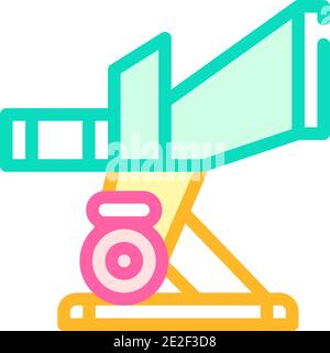 wood crusher color icon vector illustration color Stock Vector