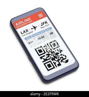 check in, boarding pass, qr code, eTicket, check-ins Stock Photo - Alamy