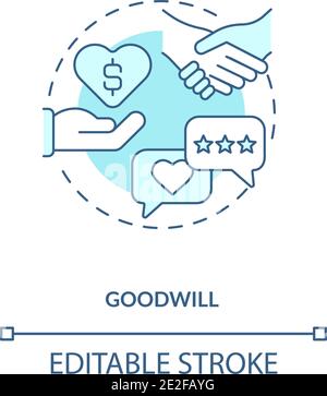 Goodwill concept icon Stock Vector