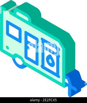 Motorhome trailer icon. Isometric of motorhome trailer vector icon for ...