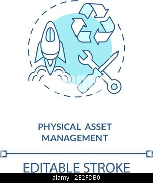 Physical asset management concept icon Stock Vector