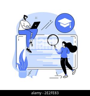 IT management courses abstract concept vector illustration. Stock Vector