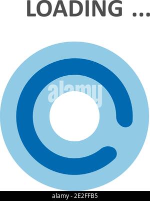 Loading icon in a round. Load icon in flat design. Eps10 Stock Vector