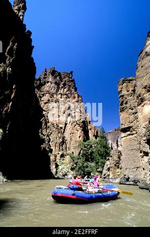Rafting the Bruneau River in Owhee County in SW Idaho Stock Photo