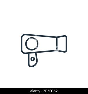 Dryer outline vector icon. Thin line black dryer icon, flat vector simple element illustration from editable hygiene concept isolated stroke on white Stock Vector