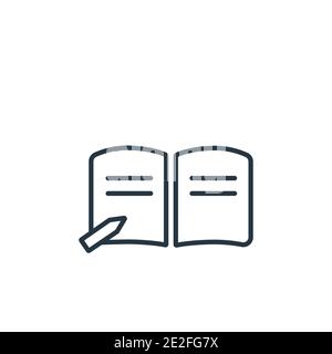 Homework outline vector icon. Thin line black homework icon, flat vector simple element illustration from editable education concept isolated on white Stock Vector