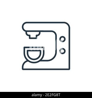 Food processor outline vector icon. Thin line black food processor icon, flat vector simple element illustration from editable electronic devices conc Stock Vector
