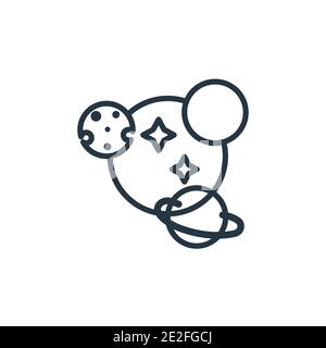 Magnitude outline vector icon. Thin line black magnitude icon, flat vector simple element illustration from editable astronomy concept isolated on whi Stock Vector