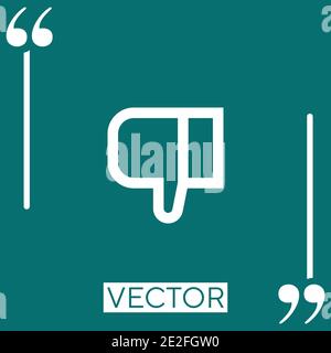 dislike vector icon Linear icon. Editable stroke line Stock Vector