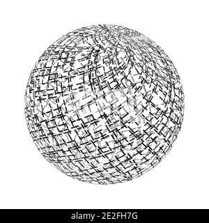 Stroked Sphere Texture Stock Vector