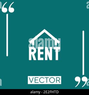 rent vector icon Linear icon. Editable stroke line Stock Vector