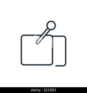 Post it outline vector icon. Thin line black post it icon, flat vector simple element illustration from editable business concept isolated stroke on w Stock Vector
