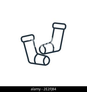 Stockings outline vector icon. Thin line black stockings icon, flat vector simple element illustration from editable concept isolated on white backgro Stock Vector