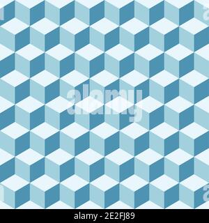 Seamless pattern - abstract multicolored geometric cubes. Perfect color combination background. Stock Vector