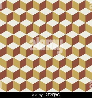 Seamless pattern - abstract multicolored geometric cubes. Perfect color combination background. Stock Vector
