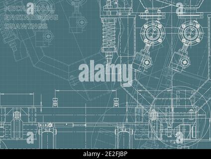 Computer aided design systems. Blueprint, scheme. Corporate Identity Stock Vector