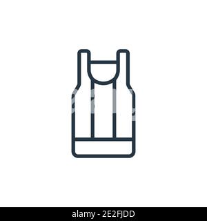 Basketball jersey outline vector icon. Thin line black basketball jersey icon, flat vector simple element illustration from editable clothes concept i Stock Vector