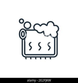 Carpet cleaning outline vector icon. Thin line black carpet cleaning icon, flat vector simple element illustration from editable cleaning concept isol Stock Vector