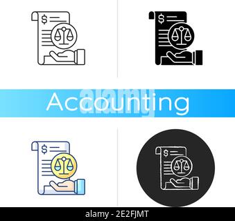 Balance sheet icon Stock Vector