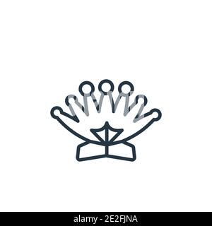 Headdress outline vector icon. Thin line black headdress icon, flat vector simple element illustration from editable brazilia concept isolated stroke Stock Vector