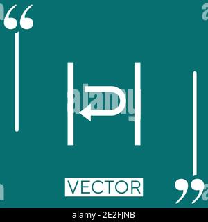 indent Linear icon. Editable stroke line Stock Vector