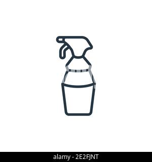 Glass cleaner outline vector icon. Thin line black glass cleaner icon, flat vector simple element illustration from editable cleaning concept isolated Stock Vector