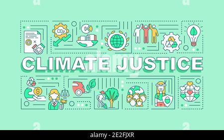 Climate justice word concepts banner Stock Vector