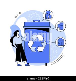 Upcycling abstract concept vector illustration. Stock Vector