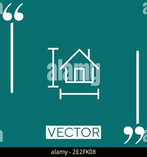 house size vector icon Linear icon. Editable stroke line Stock Vector