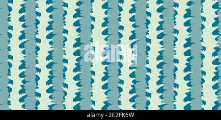 Seamless original pattern. Vertical strip, waves. Vector abstract hand drawing with stripes of acrylic paints Stock Vector