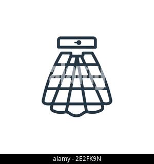 Kilt outline vector icon. Thin line black kilt icon, flat vector simple element illustration from editable concept isolated on white background Stock Vector