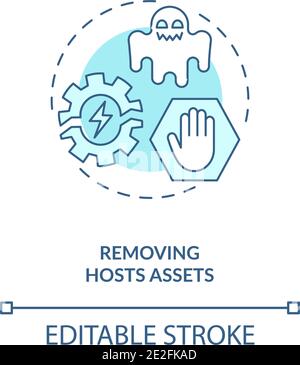 Removing hosts assets concept icon Stock Vector