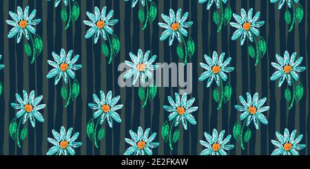 Seamless original pattern. Long colored stripe. Vector abstract hand drawing with stripes of acrylic paints and brushes Stock Vector