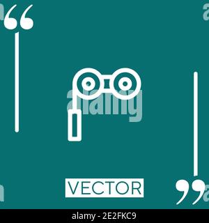 binoculars vector icon Linear icon. Editable stroked line Stock Vector