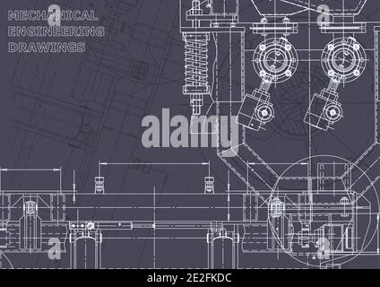 Computer aided design systems. Blueprint, scheme Stock Vector