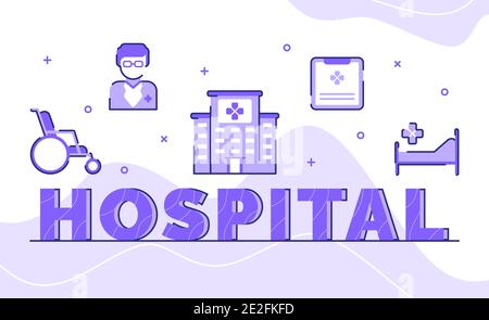 Medical Typography Word Art Background Of Suitcase Electrocardiogram Tension Meter Stethoscope Nurse Paramedic With Outline Style Vector Design Illust Stock Photo Alamy