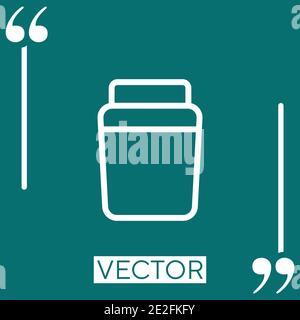 container vector icon Linear icon. Editable stroke line Stock Vector