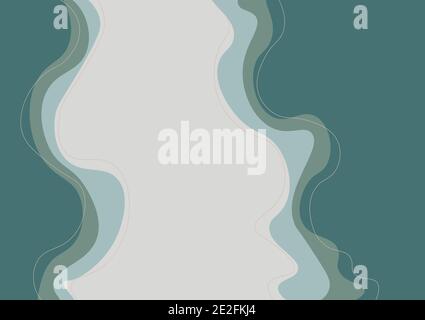 green curve colored abstract background creation smooth graphics Stock Vector