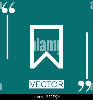 bookmark vector icon Linear icon. Editable stroke line Stock Vector