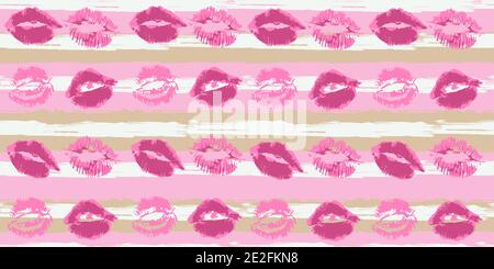 Seamless original pattern. Long colored stripe. Vector abstract hand drawing with stripes of acrylic paints and brushes Stock Vector