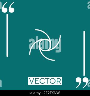 hurricane vector icon Linear icon. Editable stroked line Stock Vector