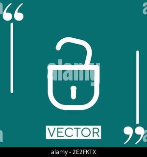 unlocked padlock vector icon Linear icon. Editable stroke line Stock Vector