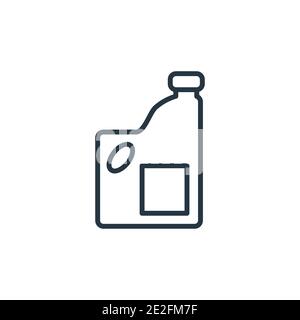 Detergent outline vector icon. Thin line black detergent icon, flat vector simple element illustration from editable cleaning concept isolated on whit Stock Vector