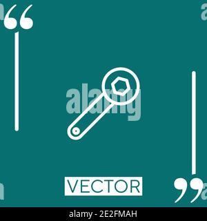 repair tool for nuts and bolts vector icon Linear icon. Editable stroke line Stock Vector