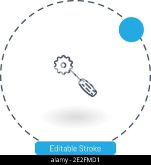 cutting tool vector icon editable stroke outline icons for web and mobile Stock Vector