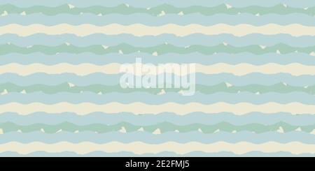 Seamless original pattern. Long color stripe, waves. Vector abstract hand drawing with stripes Stock Vector