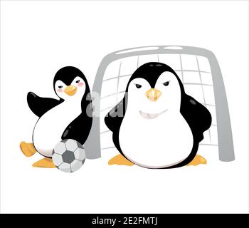 Two Football Players Standing Side by Side Stock Vector